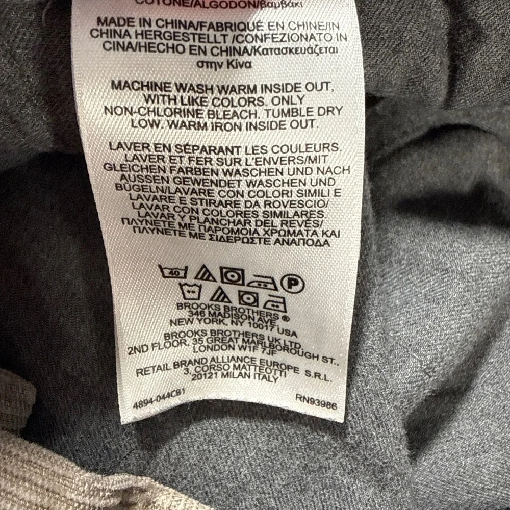 Brooks Brothers Corduroy Pants Mens 35x32 Brown Excellent Clark Fit Cotton